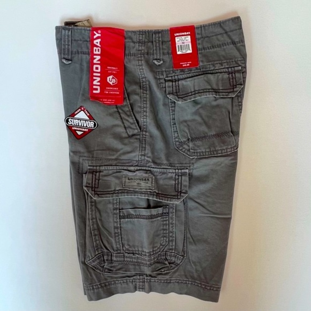 UNIONBAY Cargo Shorts, Gray NWT - Picture 6 of 12